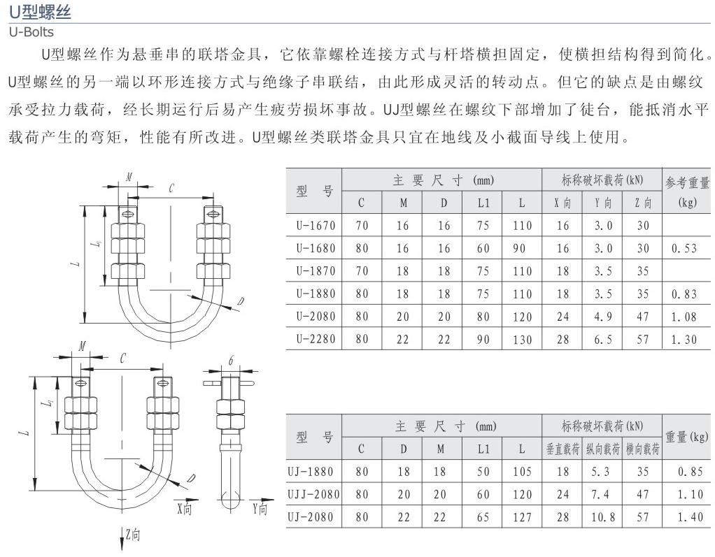 U型螺絲